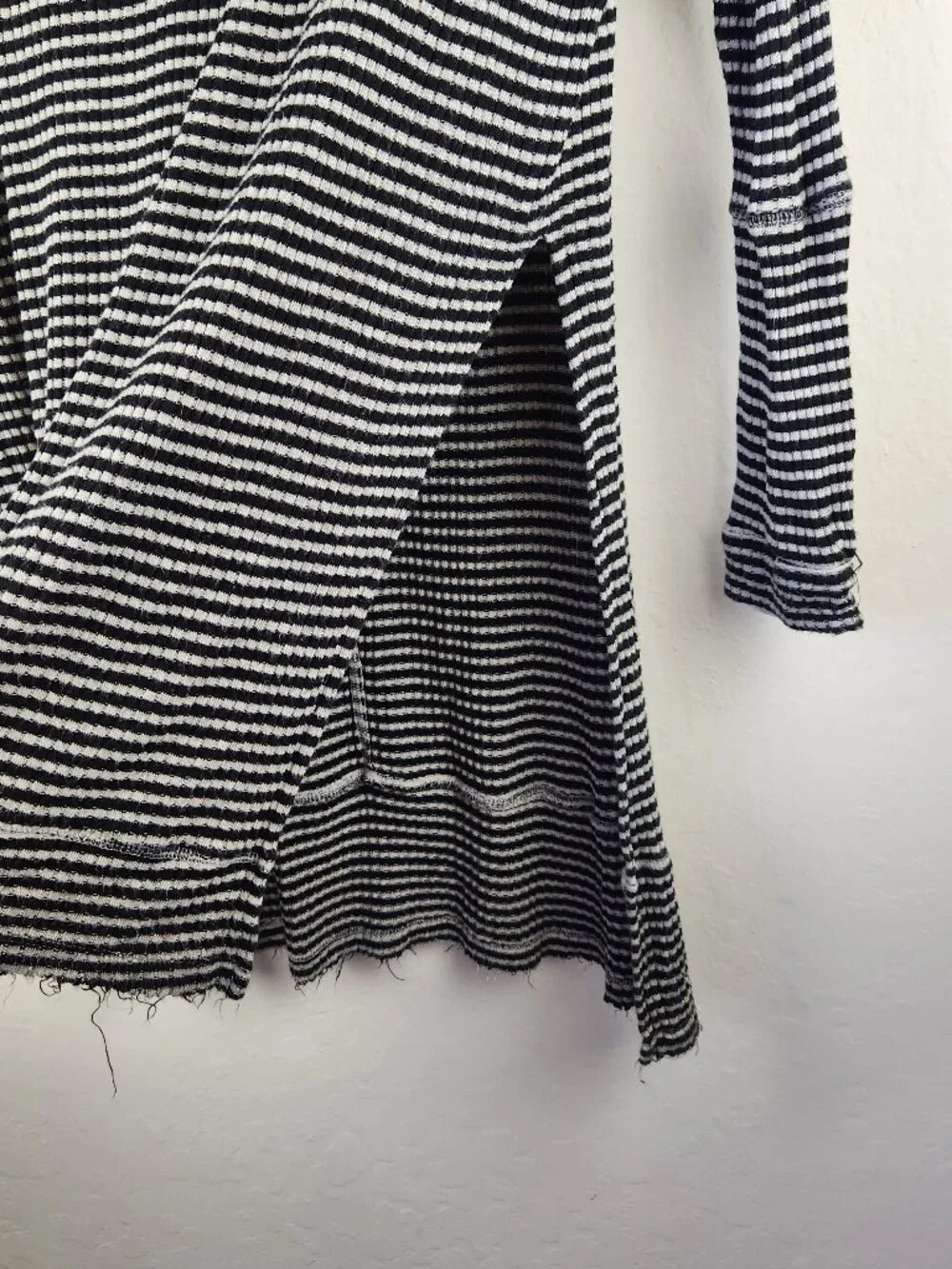 Free People We the Free Boho Knit Striped Henley Tunic Top sz S